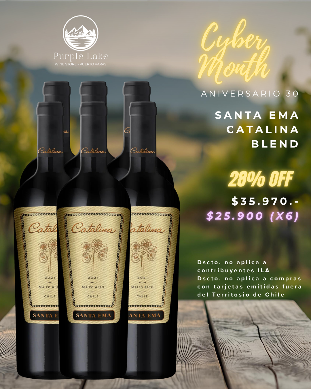 Santa Ema Catalina Ensamblaje Super Premium 2022 750cc (Caja Cyber Lake)